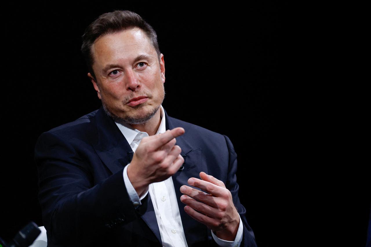 Tesla CEO and X owner Elon Musk attends the VivaTech conference in Paris