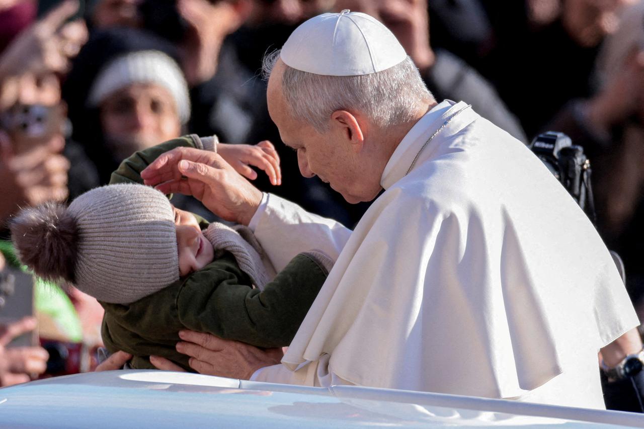 FILE PHOTO: Pope Leo XIV holds a general audience in St. Peter’s Square at the Vatican