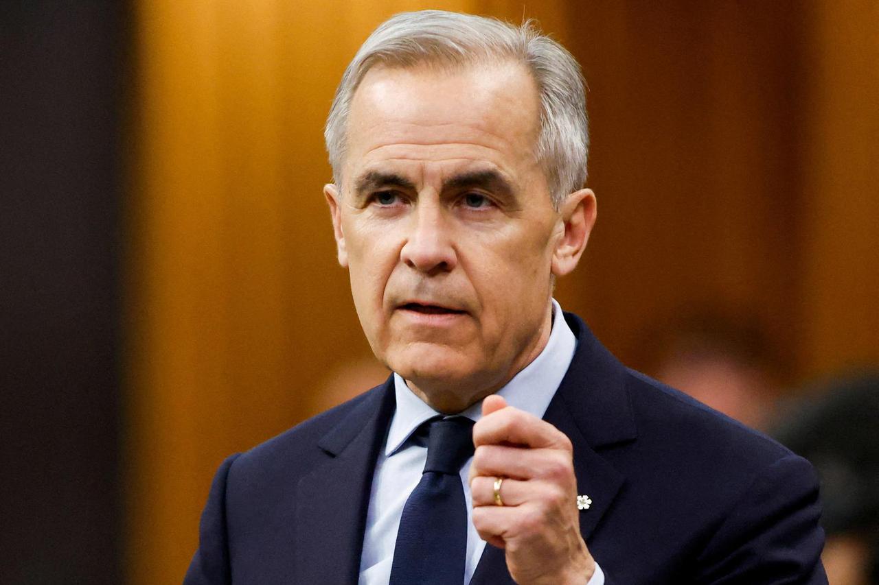 FILE PHOTO: Canada's Prime Minister Mark Carney speaks during Question Period in Ottawa