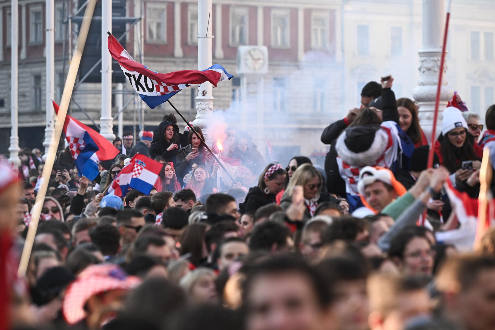 03.02.2025., Zagreb - Svecani docek hrvatske rukometne reprezentacije u Zagrebu nakon osvojenog drugog mjesta na Svjetkom prvenstvu. Photo: Marko Lukunic/PIXSELL