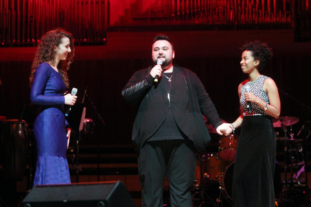 24.05.2015., Zagreb - Dvorana Vatroslav Lisinski, humanitarni koncert udruge Ljubav na djelu kojim se prikuplja novac za lijecenje djece oboljele od malignih bolesti. Koncert je odrzao Jacques Houdek sa zvijezdama The Voicea. Antonela Djindjic, Melanie Ma