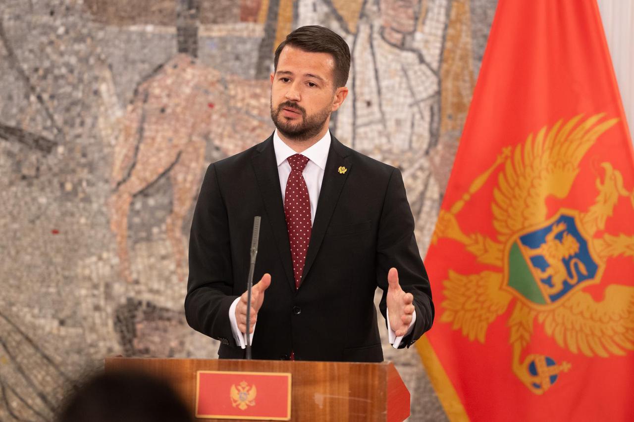 Podgorica: Konferencija za medije predsjednika Crne Gore Jakova Milatovića i predsjednika Republike Hrvatske Zorana Milanovića 