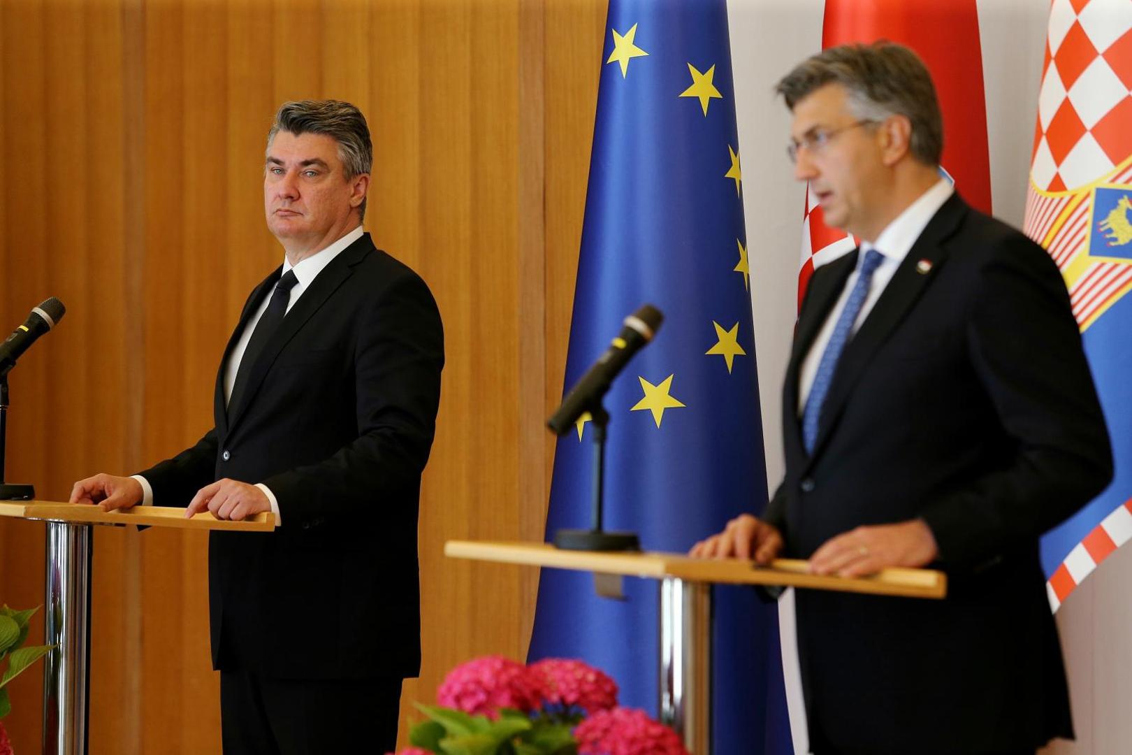 16.07.2020.,Zagreb - Konferencija za medije nakon sto je Andrej Plenkovic predao 76 potpisa predsjedniku Zoranu Milanovicu kao mandatar nove Vlade. Photo: Dalibor Urukalovic/PIXSELL