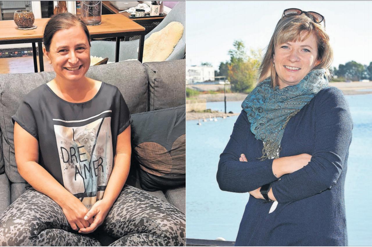 Tanja Vujić, anesteziologinja iz Osijeka koja se preselila u Švedsku (lijevo) i Poljakinja Aleksandra Bermanec koja se doselila u Prelog (desno)