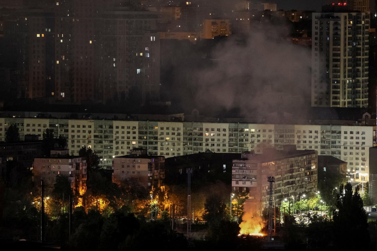 Russian drone strike in Kyiv