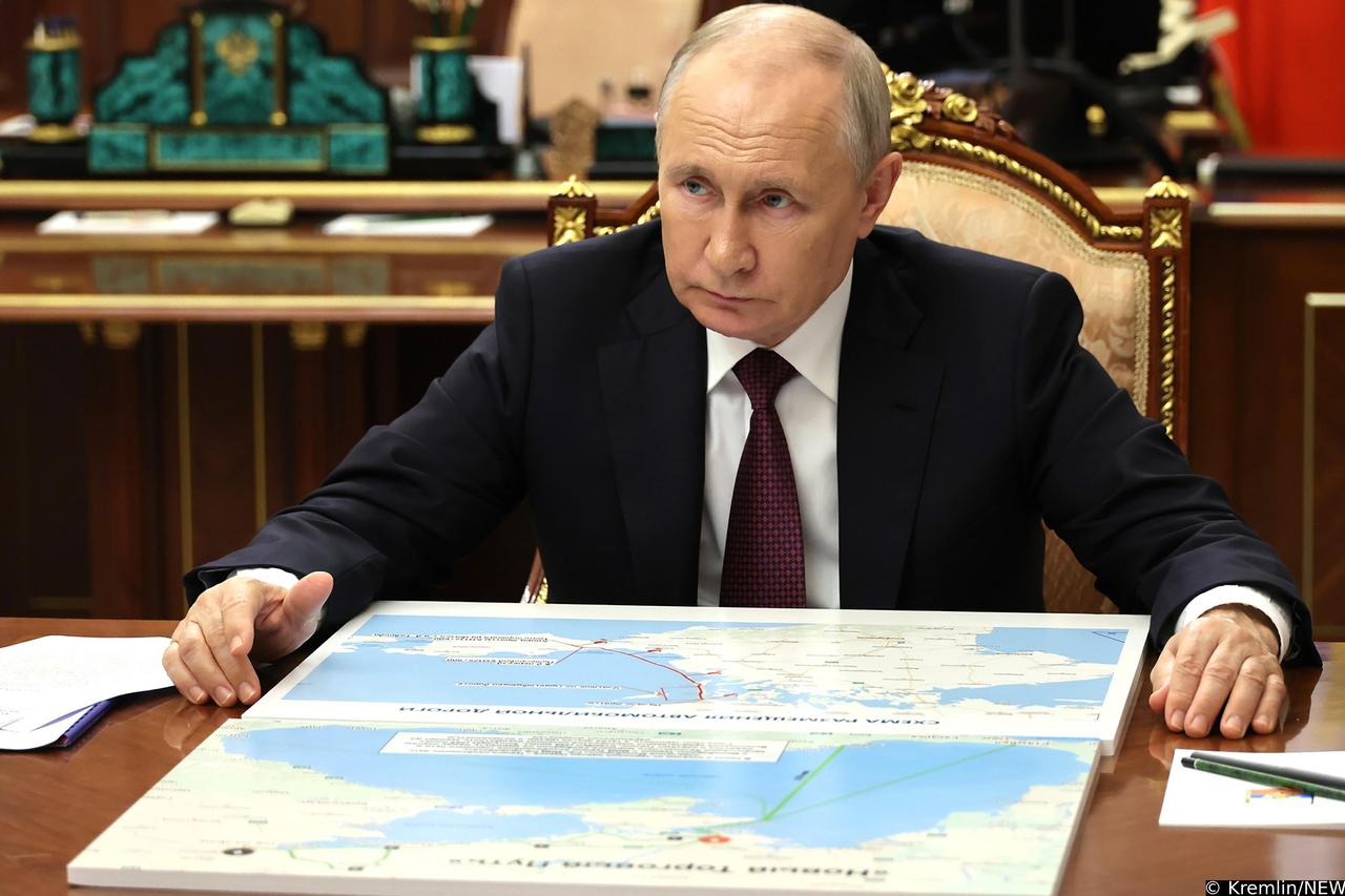 Russian President Putin Meets With Acting Governor of Kherson Region Saldo at Kremlin