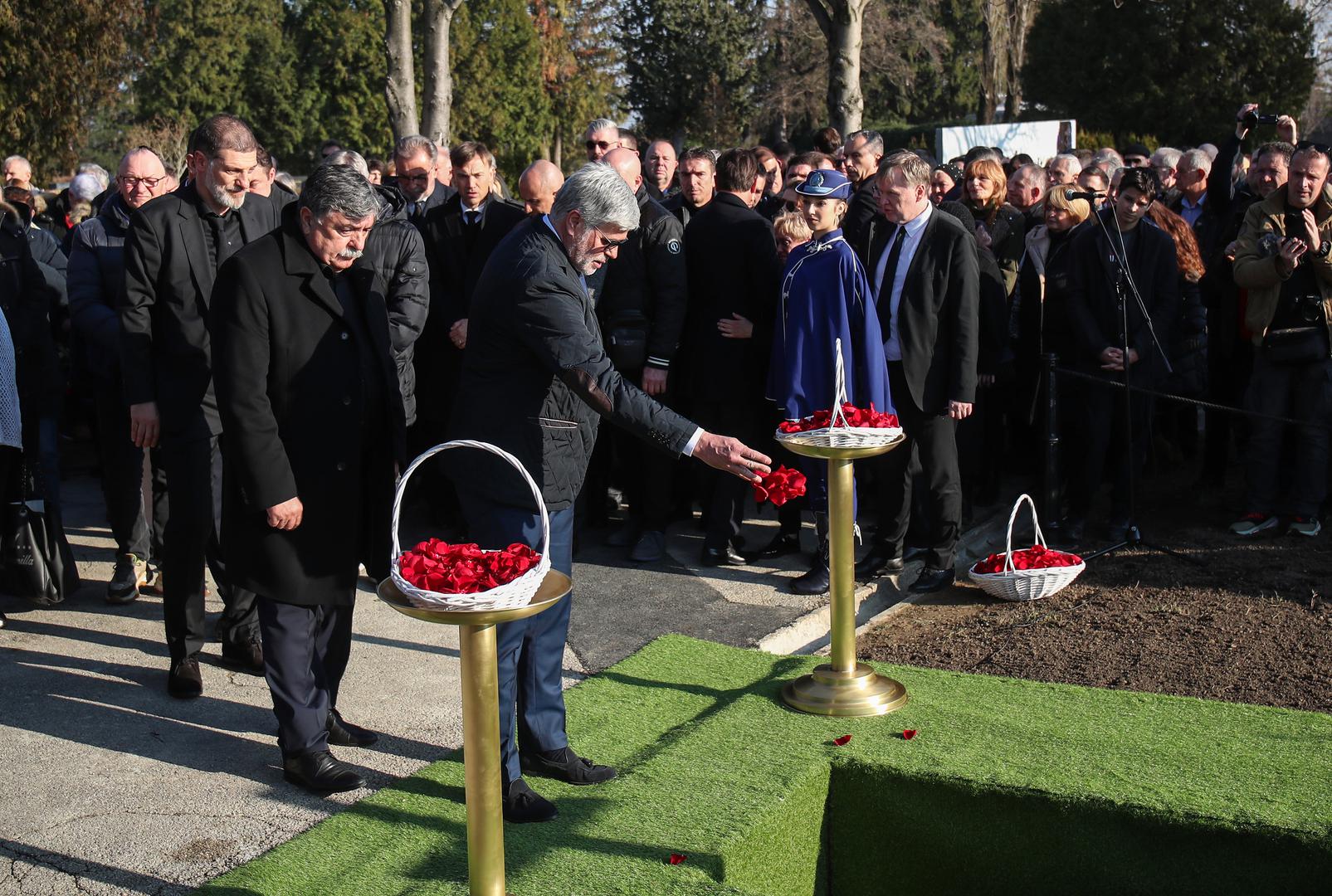 15.02.2023., Zagreb - Posljednji ispracaj Miroslava Cire Blazevica u Aleji velikana na groblju Mirogoj. Photo: Matija Habljak/PIXSELL