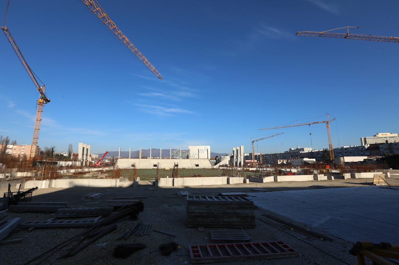Zagreb: Napreduju radovi na izgradnji stadiona u Kranjčevićevoj