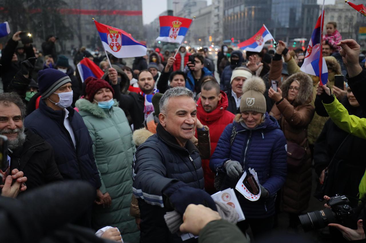 Beograd: Održan treći skup u znak podrške Novaku Đokoviću kojeg je organizirala njegova obitelj