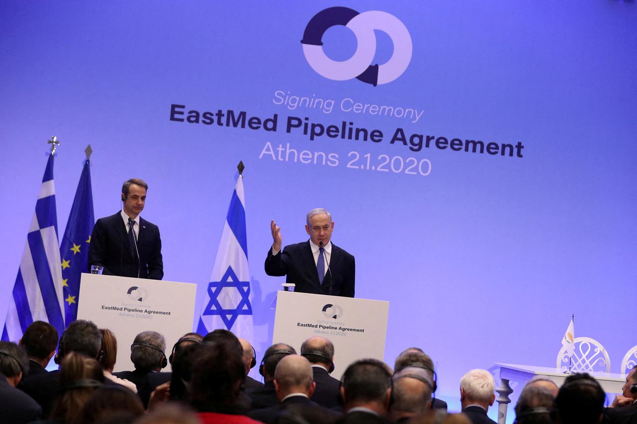 FILE PHOTO: Greece, Israel and Cyprus sign the EastMed gas pipeline deal