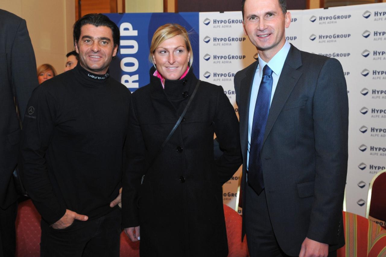 'sport.....zagreb.....03.01.2009.  westin - snow queen trophy/ press ski legendi, Janica and comp   .... alberto tomba, janica kostelic, dragan primorac  Photo: Marko Lukunic/Vecernji list'