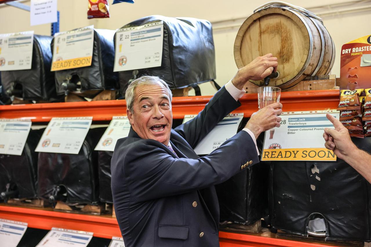 Nigel Farage in  Clacton on Sea