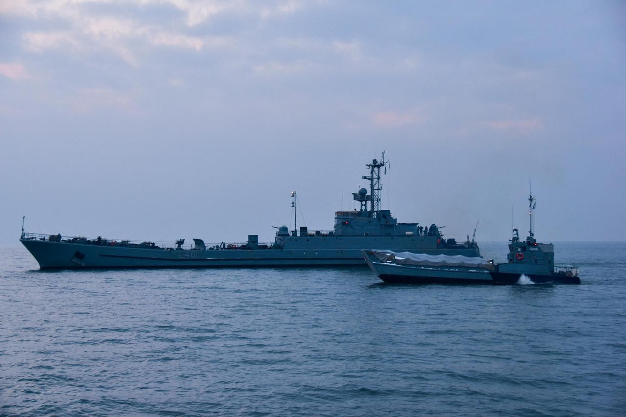 Ukrainian Navy hold drills in the Black Sea