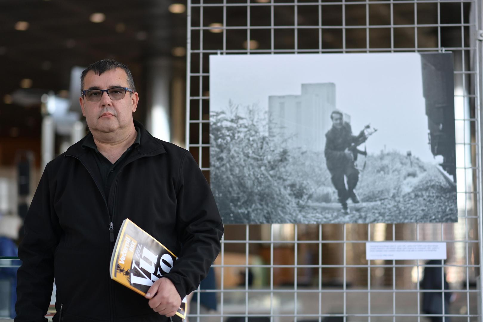 04.11.2021.,Zagreb - U Nacionalnoj i sveucilisnoj knjiznici otvorena je  izlozba "Sloboda se njegovim imenom zove", u povodu 30. obljetnice stradanja Vukovara. NSK izlozbu priredjuje u suradnji s Vecernjim listom, Gradskom knjiznicom Vukovar i udrugom za promicanje kulture povijesti Kliofest.