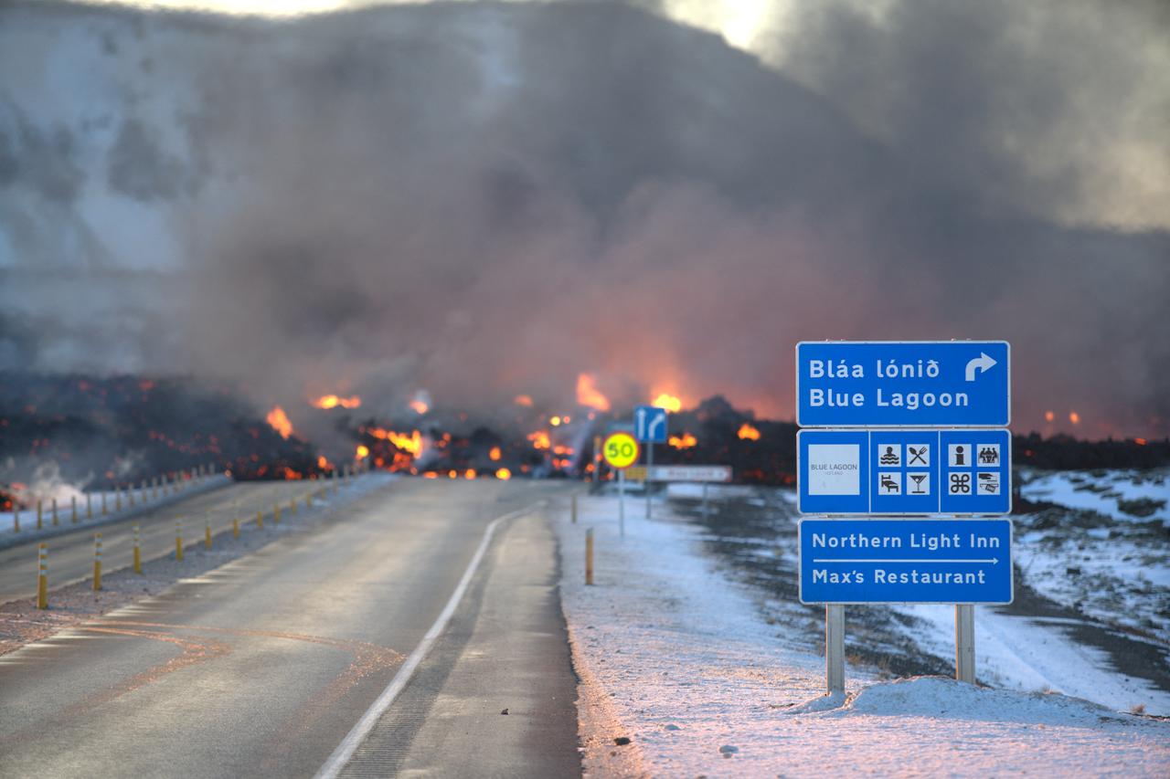 Volvanic eruption near Grindavik in Iceland