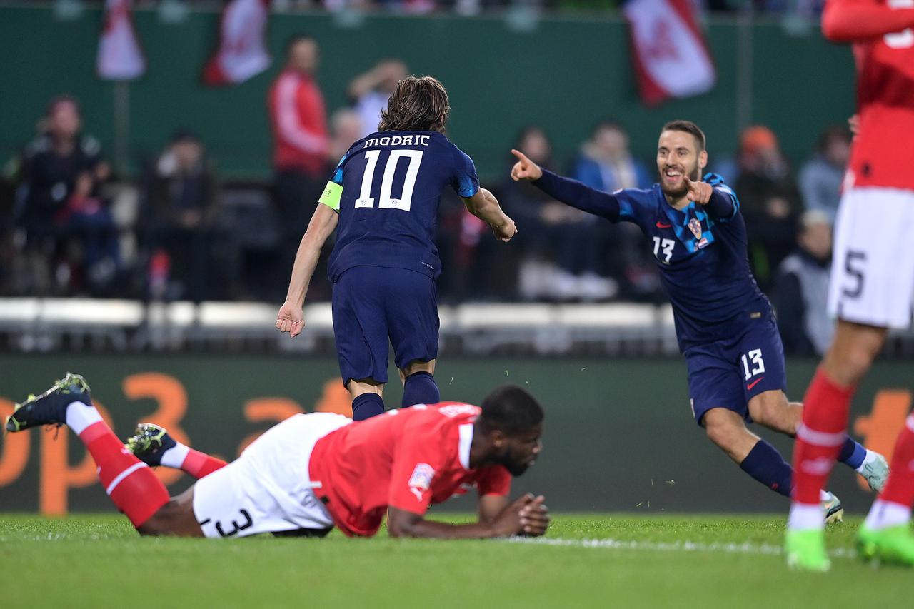 Hrvatska povela protiv Austrije, Luka Modrić zabio za 1:0