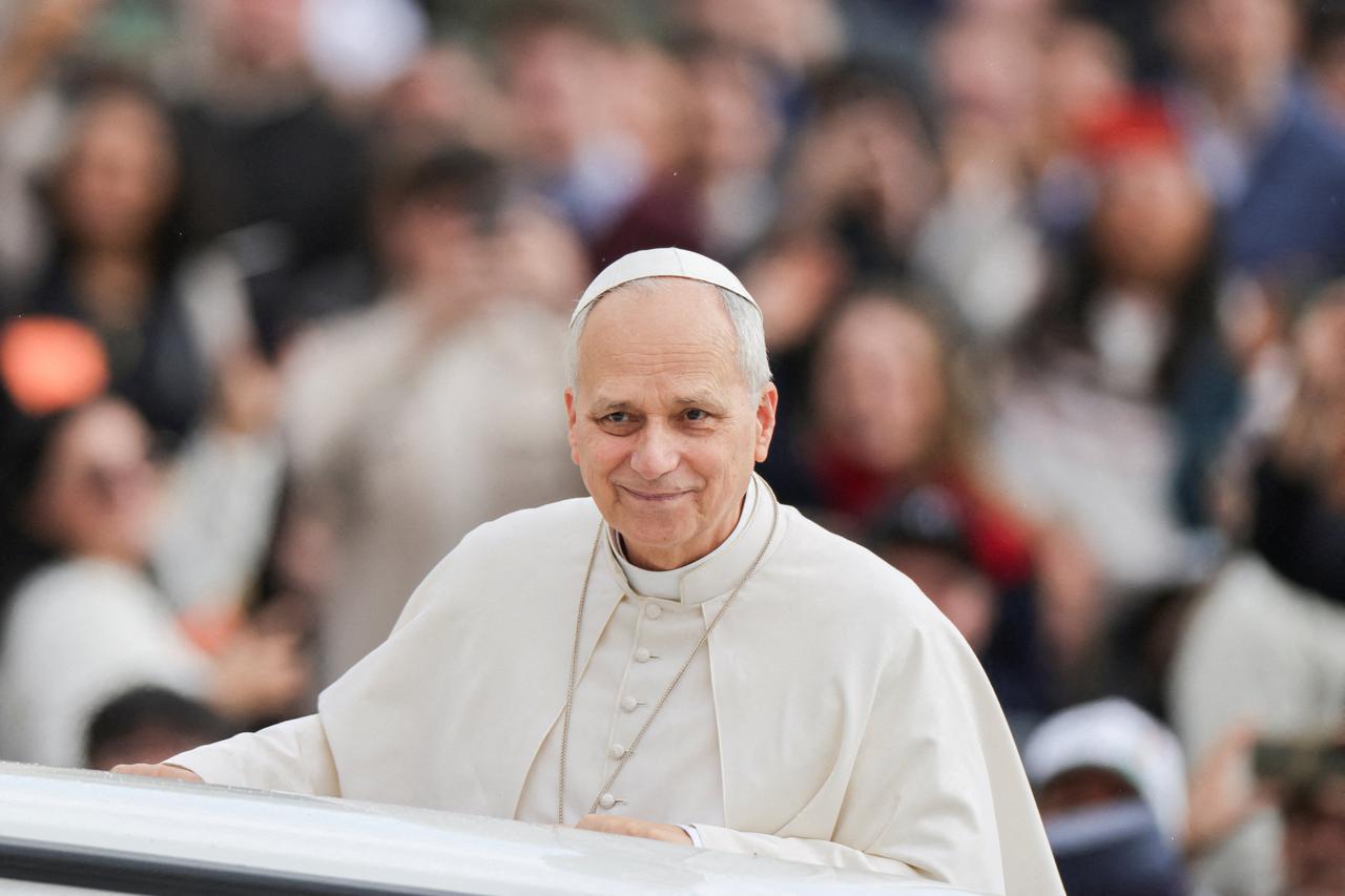 FILE PHOTO: Pope Leo XIV holds weekly general audience in Saint Peter's Square at the Vatican