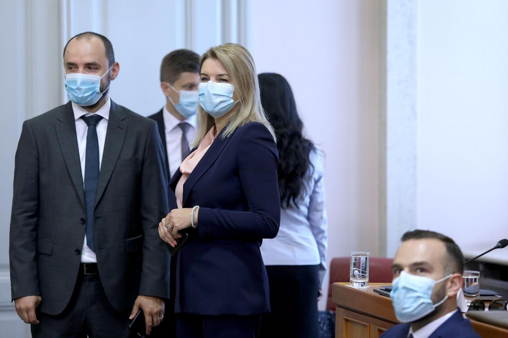 23.07.2020., Zagreb - 1. sjednica Hrvatskoga sabora nastavljena je danas predstavljanjem nove Vlade Republike Hrvatske. Glasovanje o povjerenju Vladi  ocekuje se u popodnevnim satima.Photo: Patrik Macek/PIXSELL
