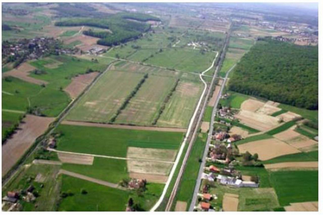 \'Podravina/Bilogora, snimio Ottone Novosel, Krizevci, pogled iz zraka na buducu poduzetnicku zonu Gornji Cret\'