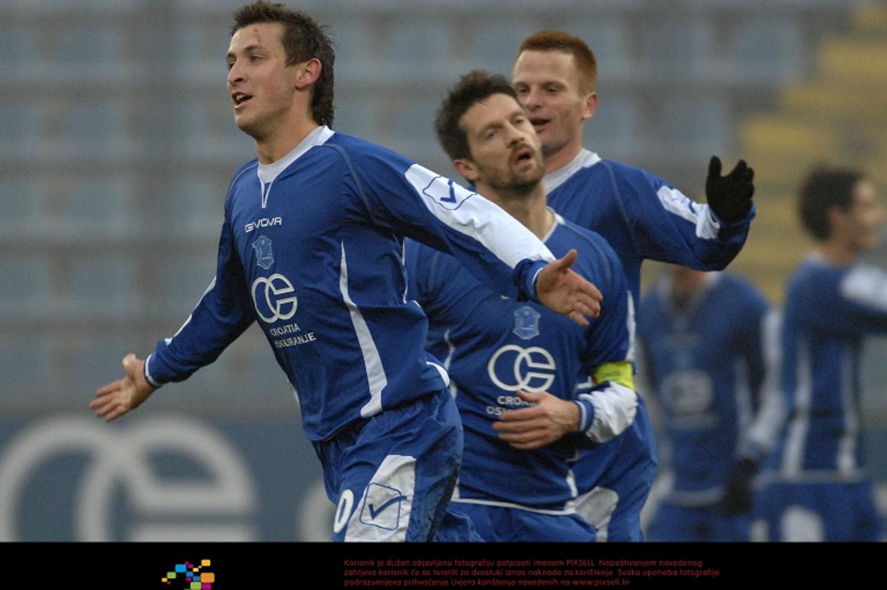 '19.11.2011., Varazdin-  Susret 15. kola MAXtv prve lige izmedju NK Varazdina i NK Intera iz Zapresica. Josip Golubar slavi pogodak za 2:0. Photo: Vjeran Zganec-Rogulja/PIXSELL'