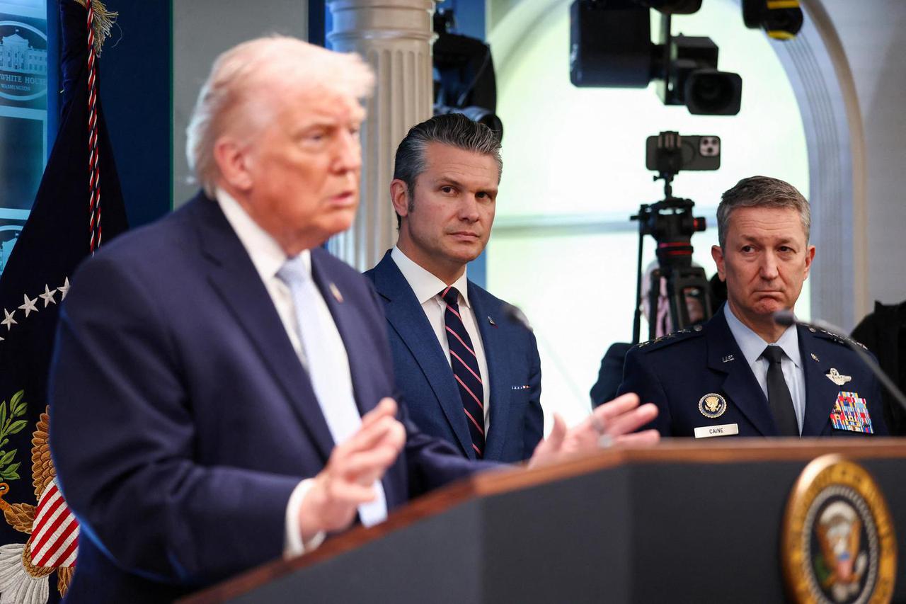 U.S. President Trump holds a press conference in the briefing room at the White House