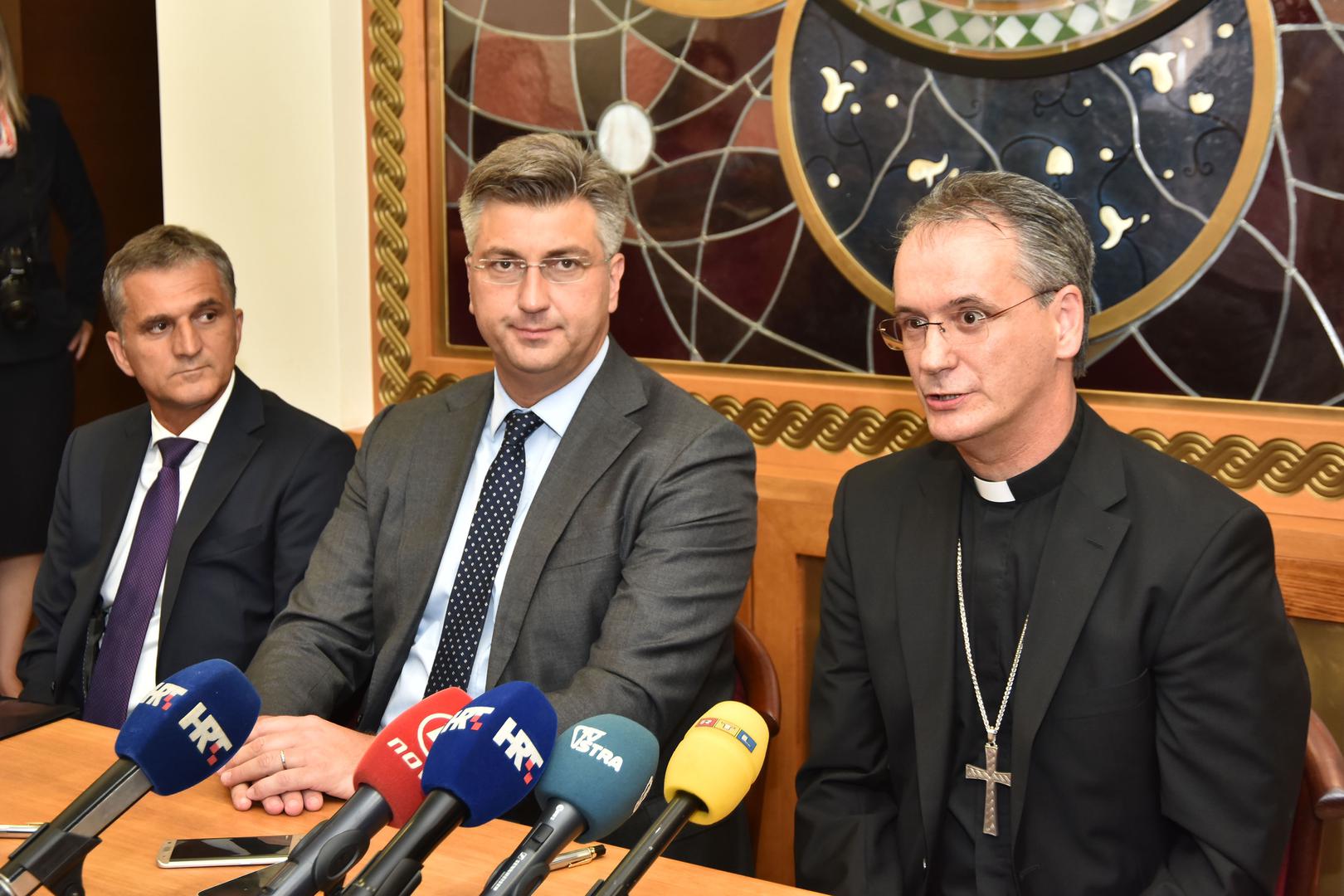 Goran Marić, Andrej Plenković i Dražen Kutleša