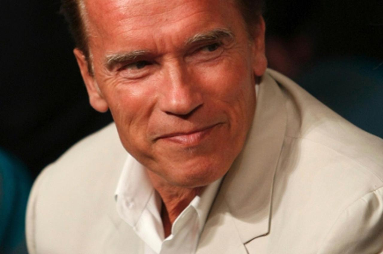 'LAS VEGAS - SEPTEMBER 19: California Governor Arnold Schwarzenegger attends the fight between Floyd Mayweather Jr. and Juan Manuel Marquez of Mexico before their welterweight bout at the MGM Grand Ga