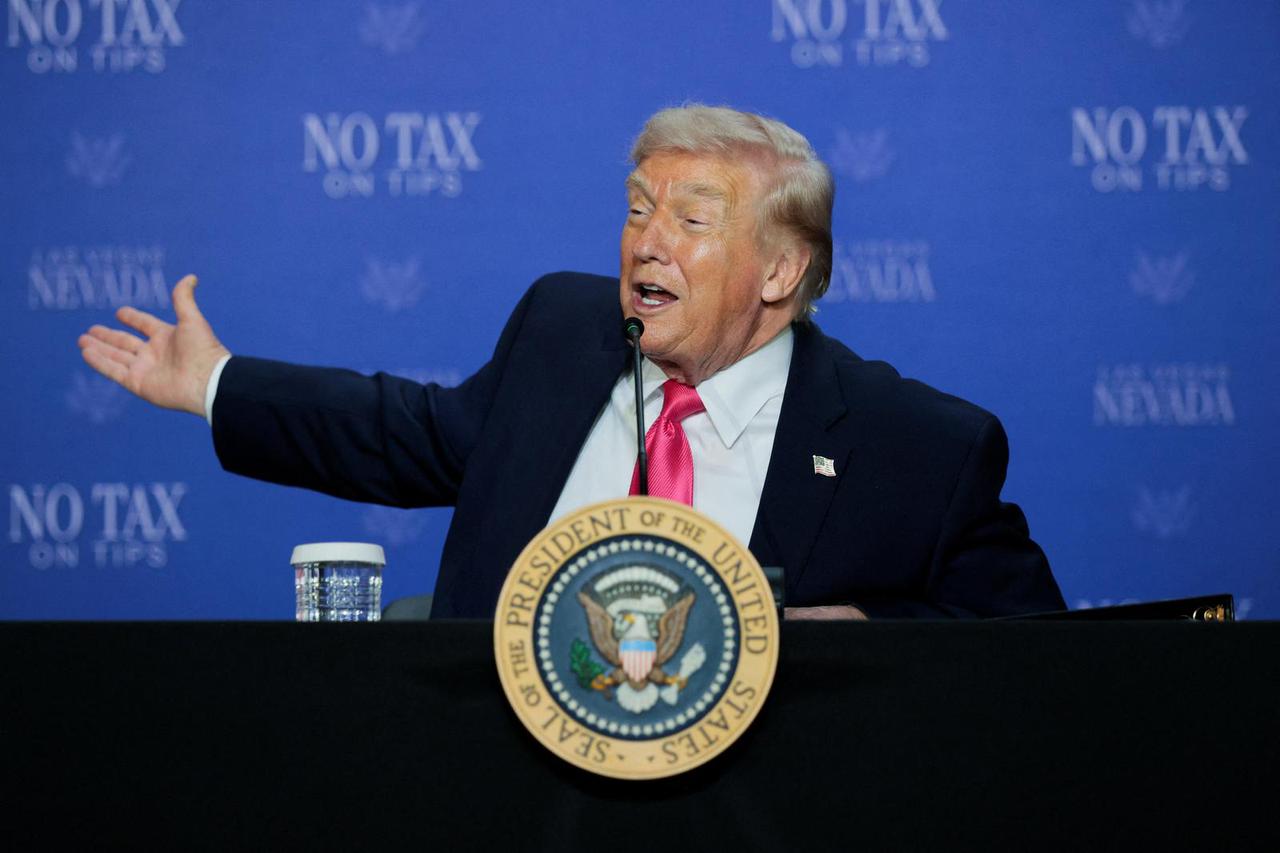 U.S. President Trump attends a roundtable focused on tax cuts in Las Vegas, NV