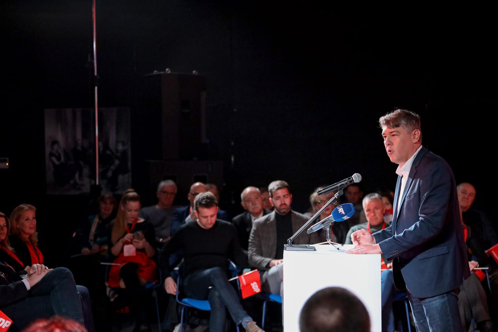 16.02.2024., Zadar - U Knezevoj palaci odrzan je skup SDP-a "Borba za dostojanstvo". saborski zastupnik Boris Lalovac Photo: Sime Zelic/PIXSELL