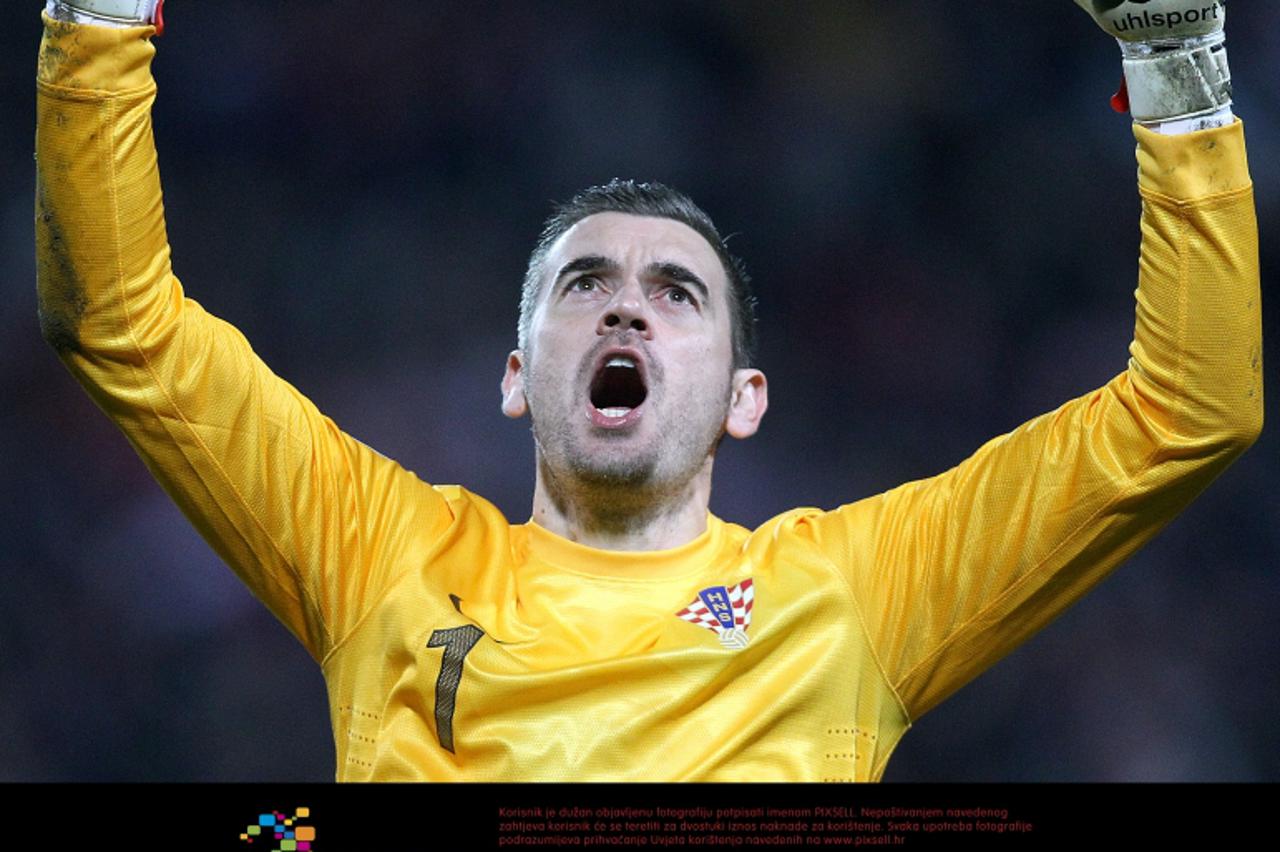 '16.10.2012., Gradski vrt, Osijek - Kvalifikacije za SP 2014. u nogometu, skupina A, Hrvatska - Wales. Stipe Pletikosa.  Photo: Goran Stanzl/PIXSELL'