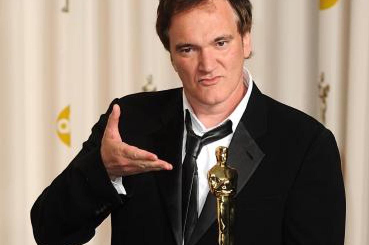 'Quentin Tarantino with the Oscar for Original Screenplay for Django Unchained at the 85th Academy Awards at the Dolby Theatre, Los Angeles.Photo: Press Association/PIXSELL'