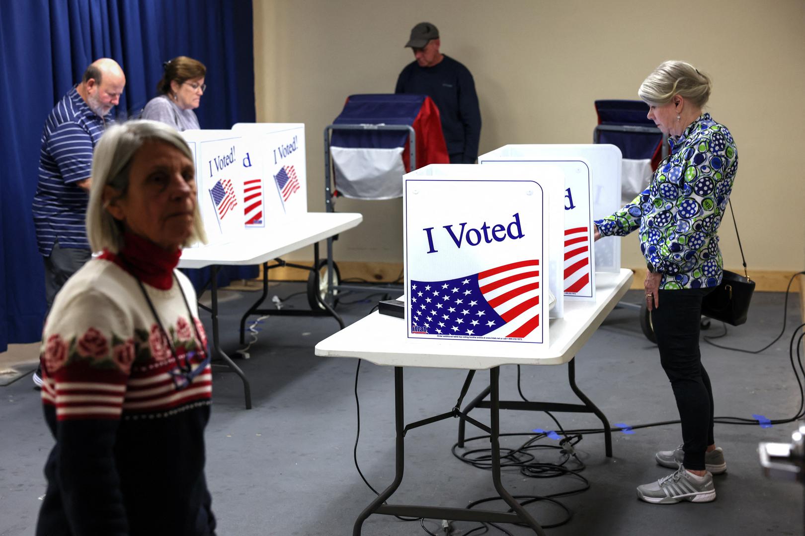 People vote early in the South Carolina Republican presidential primary election at the Anderson County Board of Voter Registration and Elections in Anderson, South Carolina, U.S., February 22, 2024. REUTERS/Shannon Stapleton Photo: SHANNON STAPLETON/REUTERS