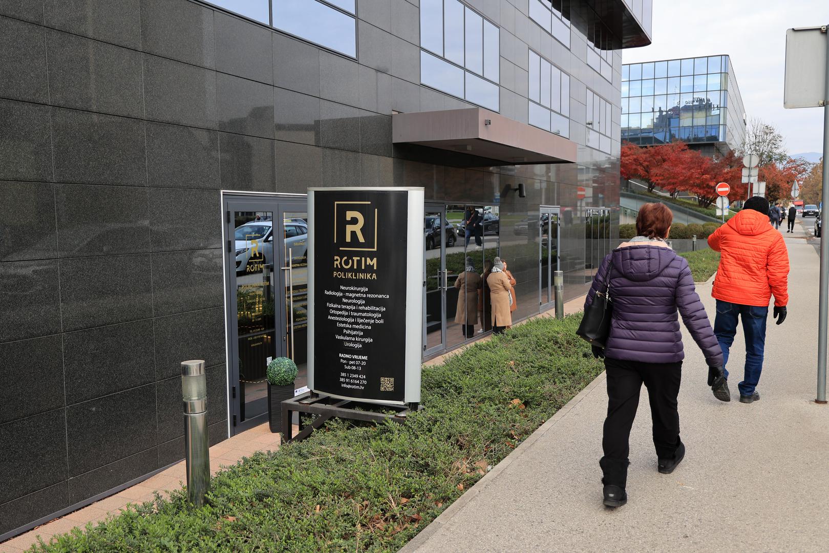 15.11.2024., Zagreb - Poliklinika Rotim u Miramarskoj ulici.  Photo: Marko Prpic/PIXSELL