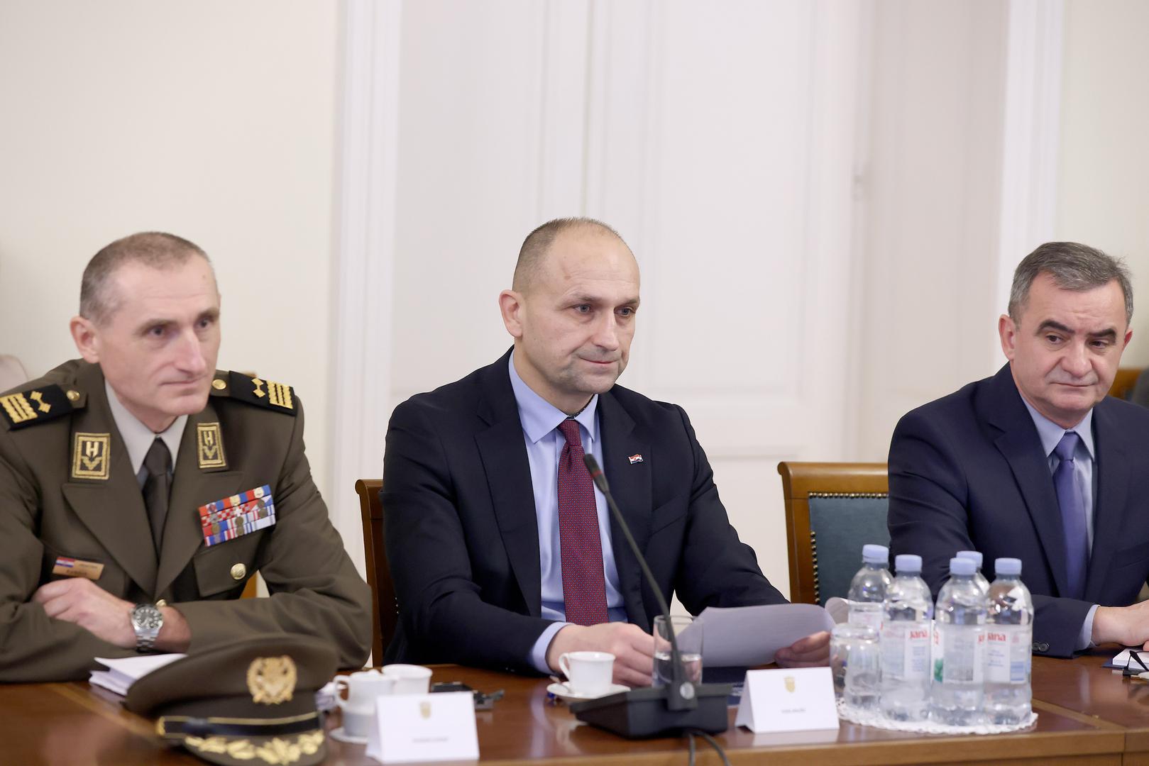 01.03.2024., Zagreb - Na 43. sjednici Odbor za obranu raspravlja o imenovanju novog nacelnika Glavnog stozera oruzanih snaga RH. Vlada je za tu funkciju zbog umirovljenja admirala Roberta Hranja predlozila general bojnika Tihomira Kundida. . Photo: Patrik Macek/PIXSELL