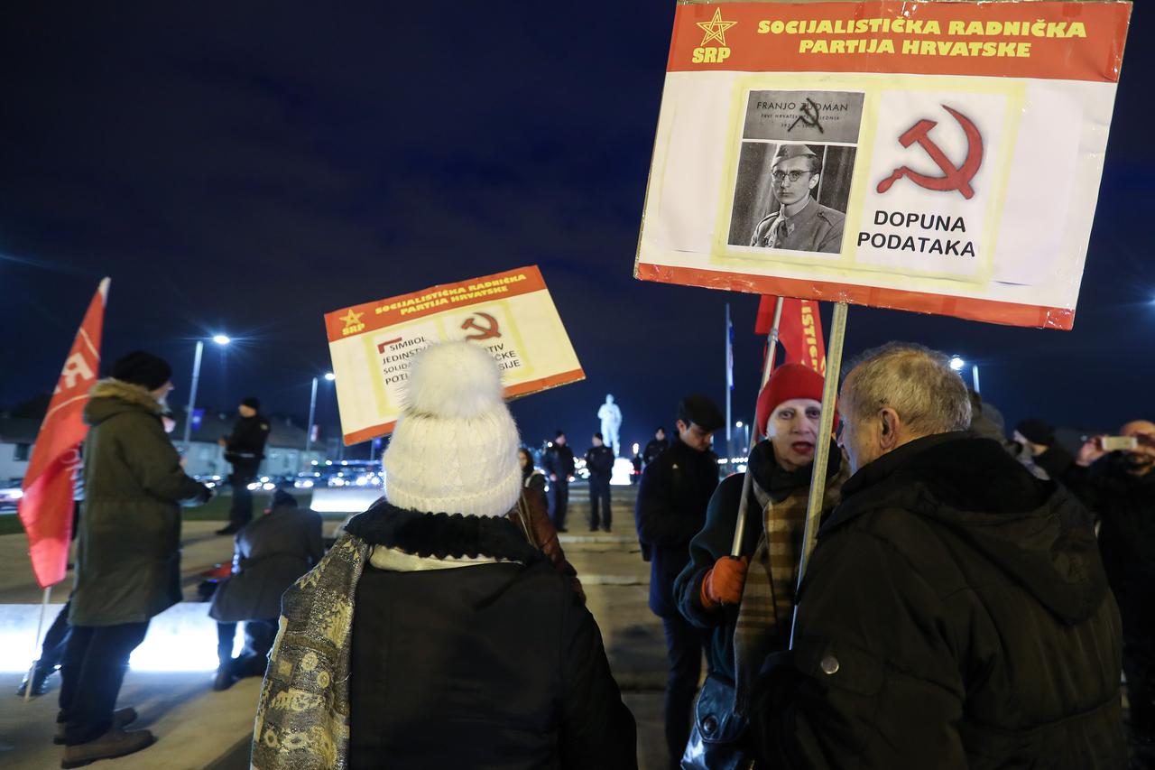 Zagreb: Ispred spomenika Franji Tuđmanu održan prosvjed protiv političke represije