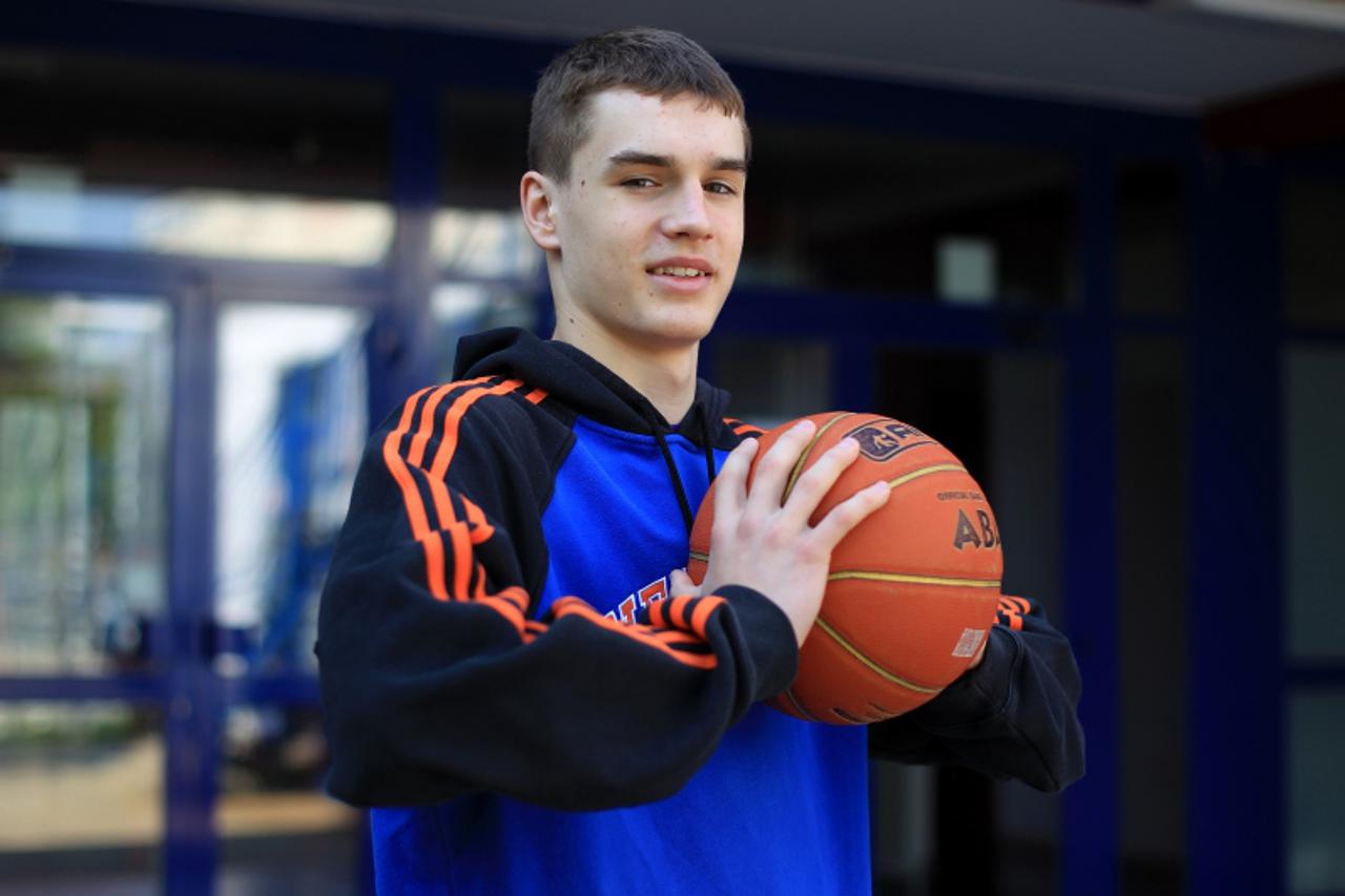 '20.04.2011., Zagreb - Mario Hezonja mladi kosarkas KK Zagreba. Photo: Antonio Bronic/PIXSELL'