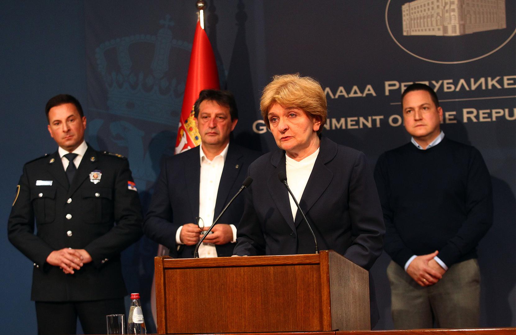 03, May, 2023, Belgrade - An extraordinary press conference on the occasion of the tragedy that happened at the "Vladislav Ribnikar" Elementary School in Belgrade was held at the Government of Serbia. Veselin Milic. 03, maj, 2023, Beograd  - Vanredna konferencija za novinare, povodom tragedije koja se desila u Osnovnoj skoli "Vladislav Ribnikar” u Beogradu, odrzana je u Vladi Srbije. Photo: A.K./ATAImages/PIXSELL