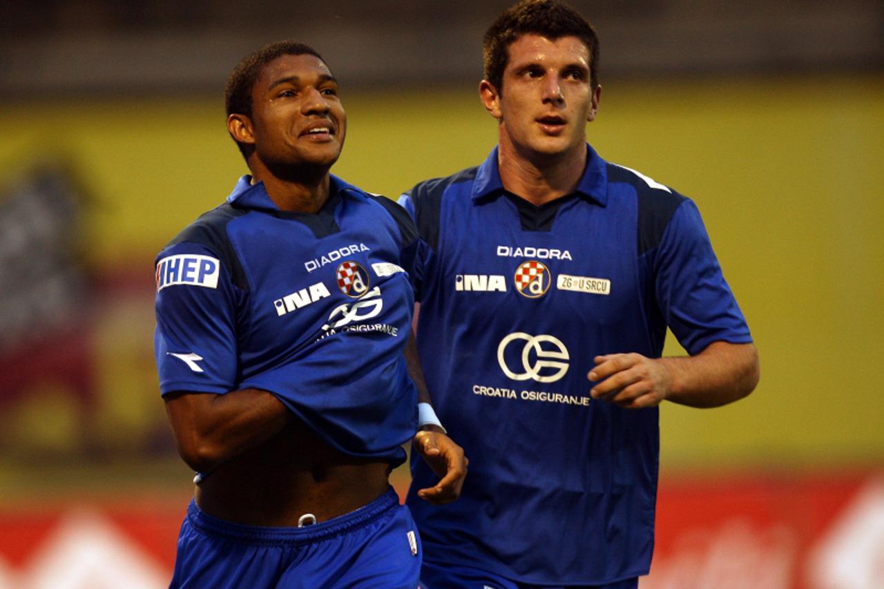 '03.10.2010., Maksimir, Zagreb - Nogometna utakmica 10. kola Prve HNL izmedju NK Dinamo i NK Istra 1961. Sammir i Fatos Beqiraj Photo: Zeljko Hladika/PIXSELL'