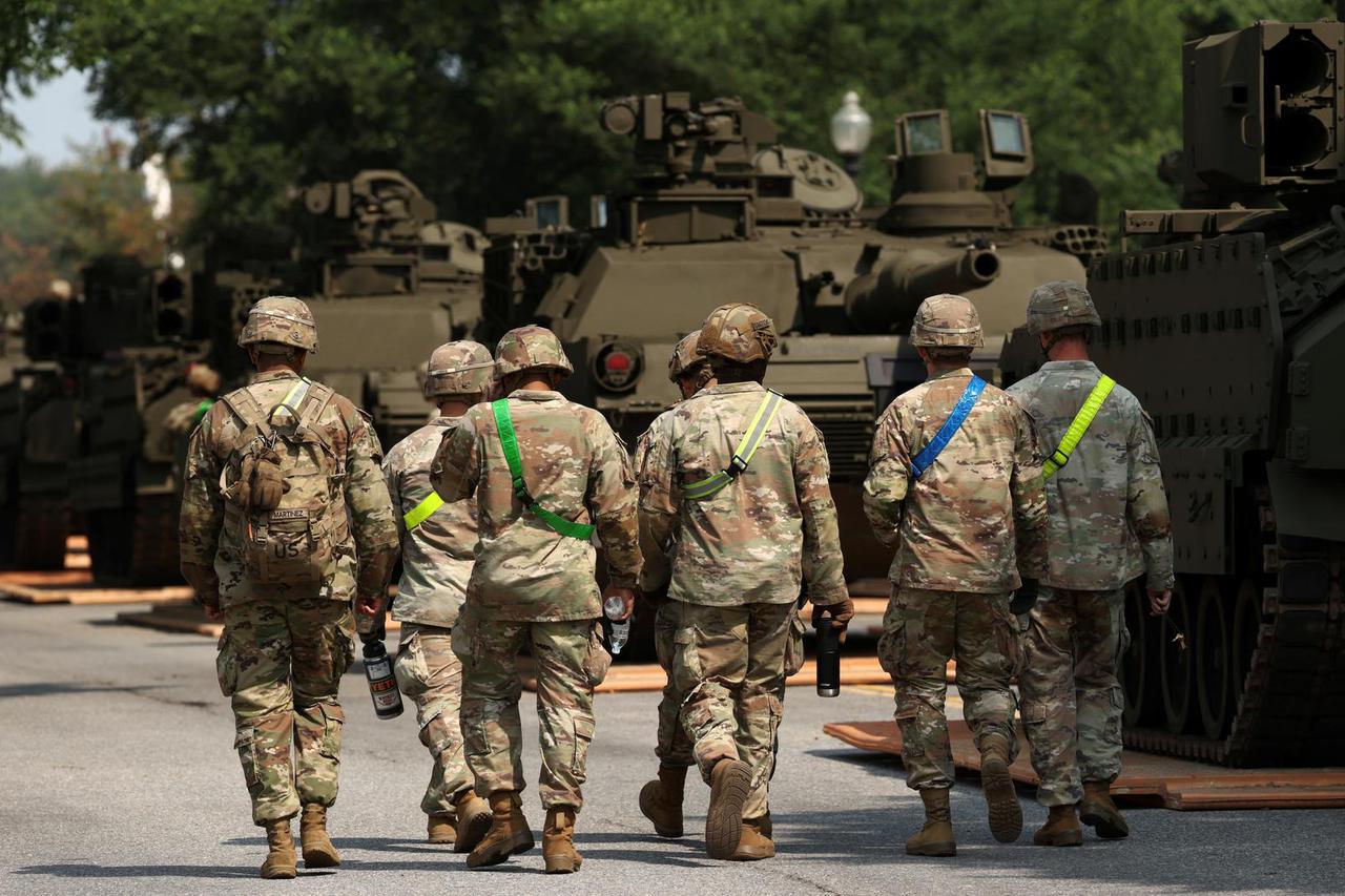 Preparations for the U.S. Army 250th anniversary parade in Washington