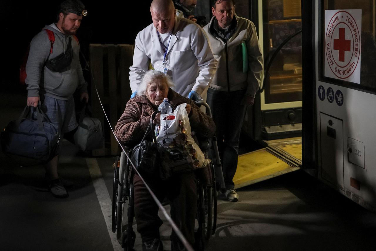 People flee from Russia's invasion of Ukraine, in Zaporizhzhia