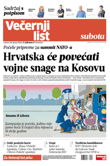 Večernji list naslovnica