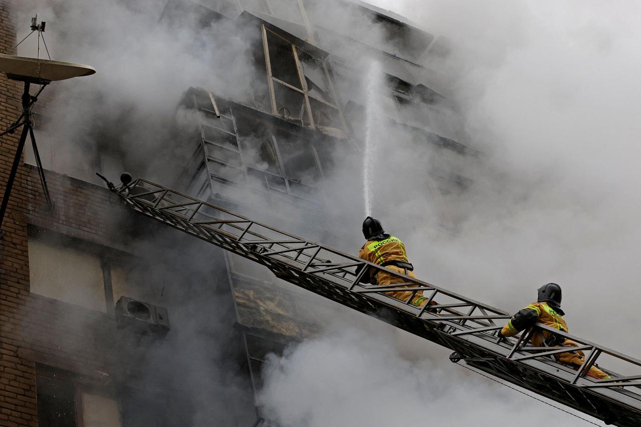 Aftermath of recent shelling in Donetsk