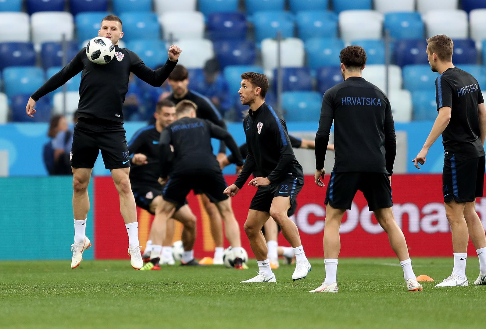 Hrvatska nogometna reprezentacija odradila je posljednji trening u Nižnjem Novgorodu uoči sutrašnje utakmice s Argentinom u drugom kolu Svjetskog prvenstva