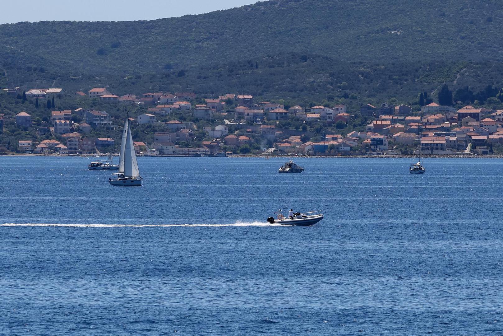 30.04.2025., Zadar - Mjesto na kojem je doslo do sudara trajekta i jedrilice Photo: Sime Zelic/PIXSELL