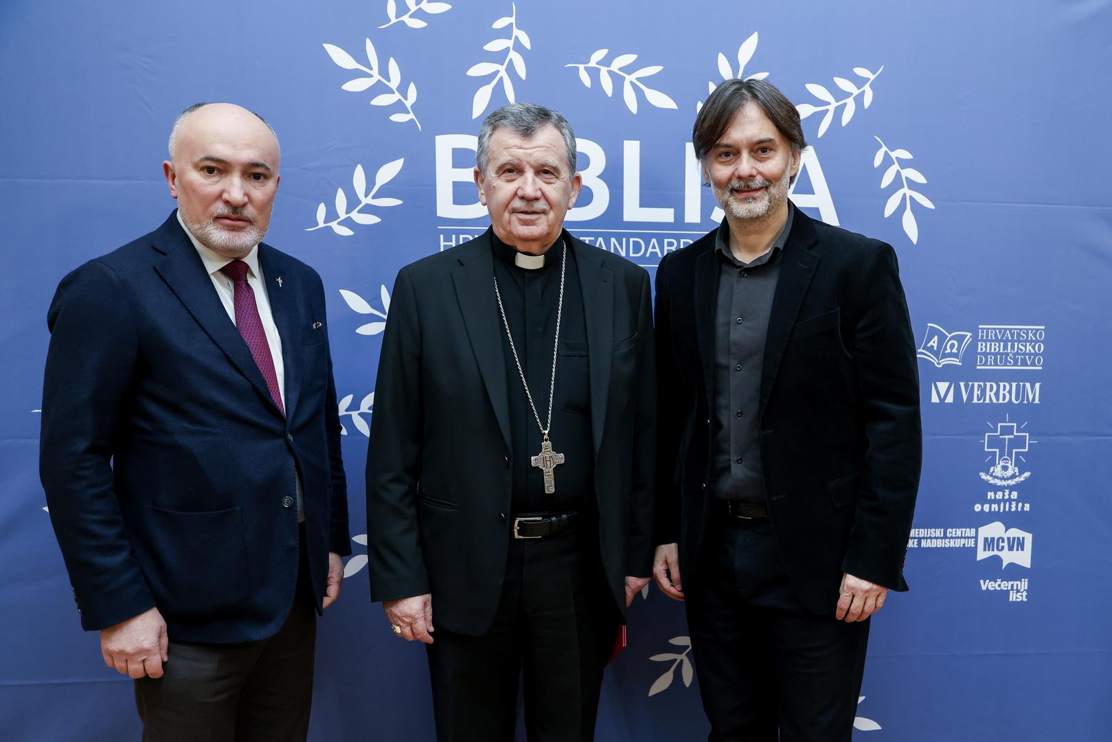 Pater Ivan Tolj, mons. Tomo Vukšić, gl. urednik Večernjeg lista Dražen Klarić