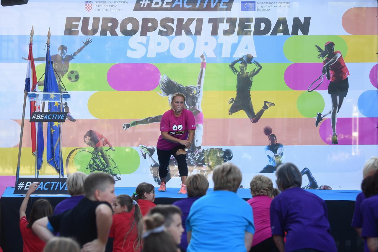 Zagreb: Premijer Plenković na Europskom trgu otvorio Europski tjedan sporta