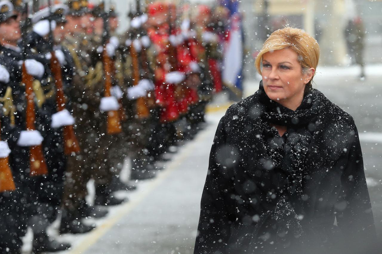 Kolinda Grabar-Kitarović na svečanosti obilježavanja 24. obljetnice Počasno-zaštitne bojne