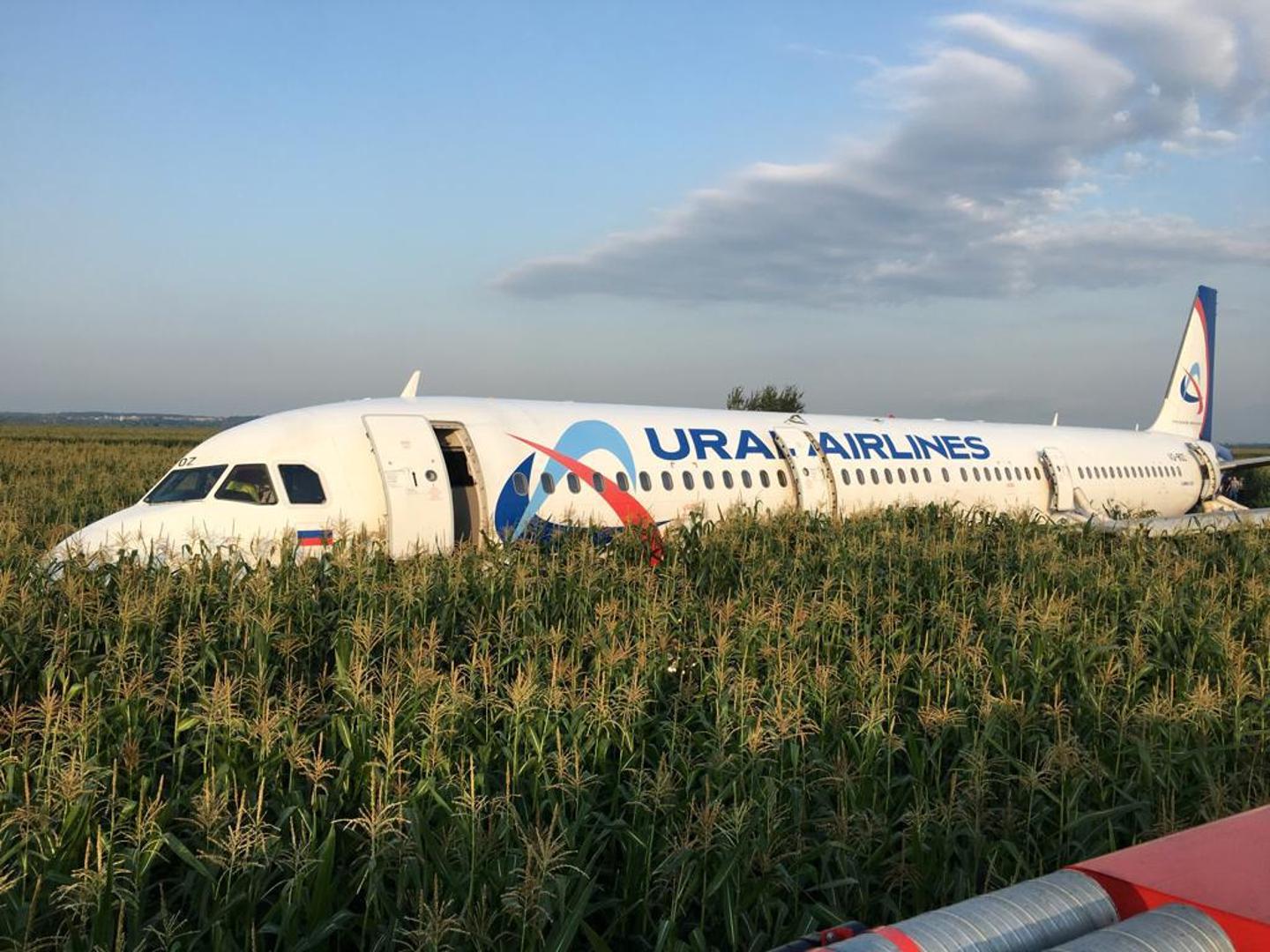 Rusija u četvrtak slavi "čudo" uspješnog slijetanja putničkog zrakoplova s 233 putnika na polje kukuruza u predgrađu Moskve, nakon što je pri uzlijetanju udario u jato ptica. 