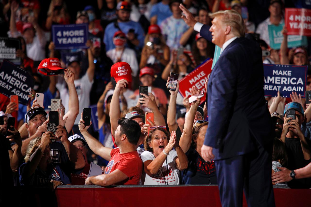 U.S. President Trump campaigns in Jacksonville, Florida