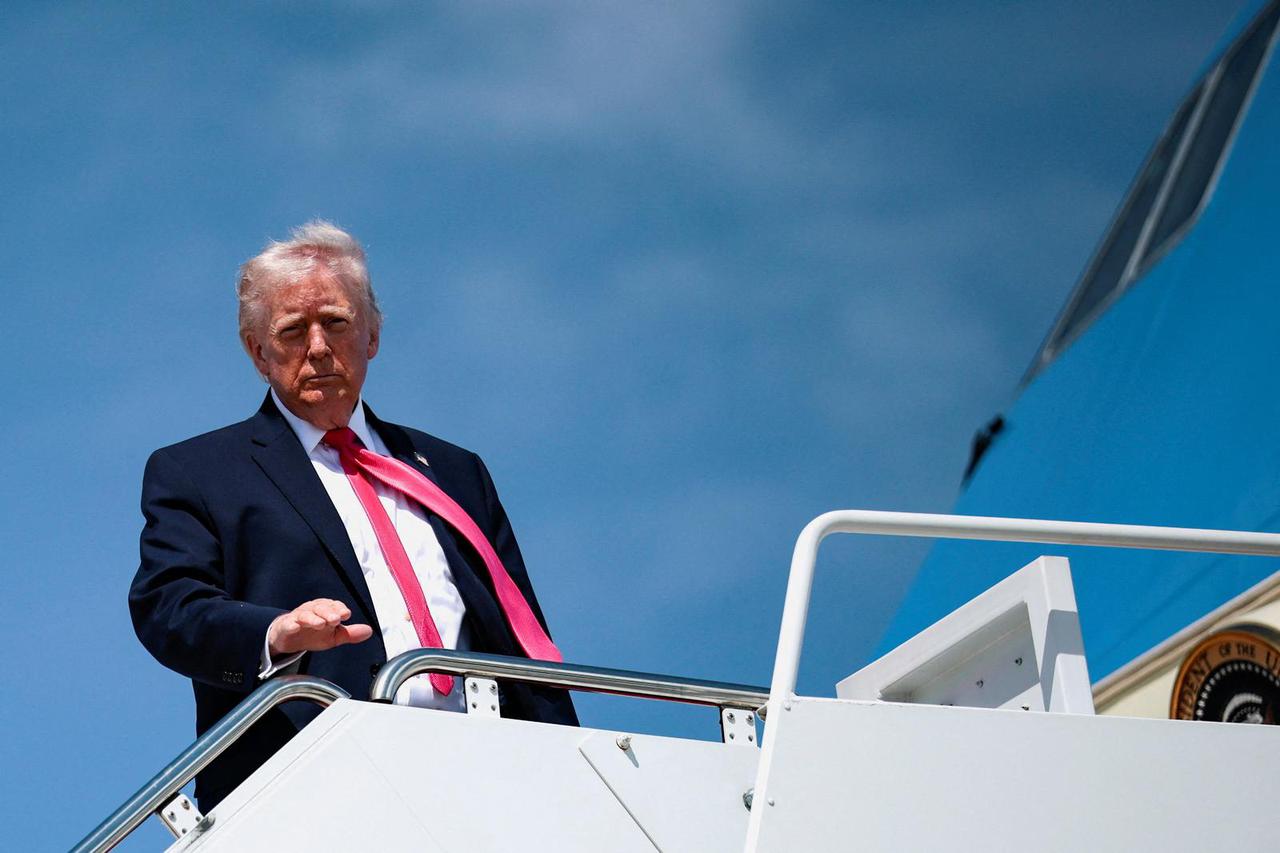 U.S. President Trump departs Joint Base Andrews for his trip to Las Vegas, NV